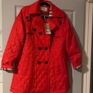Burberry women’s XX LRG red coat